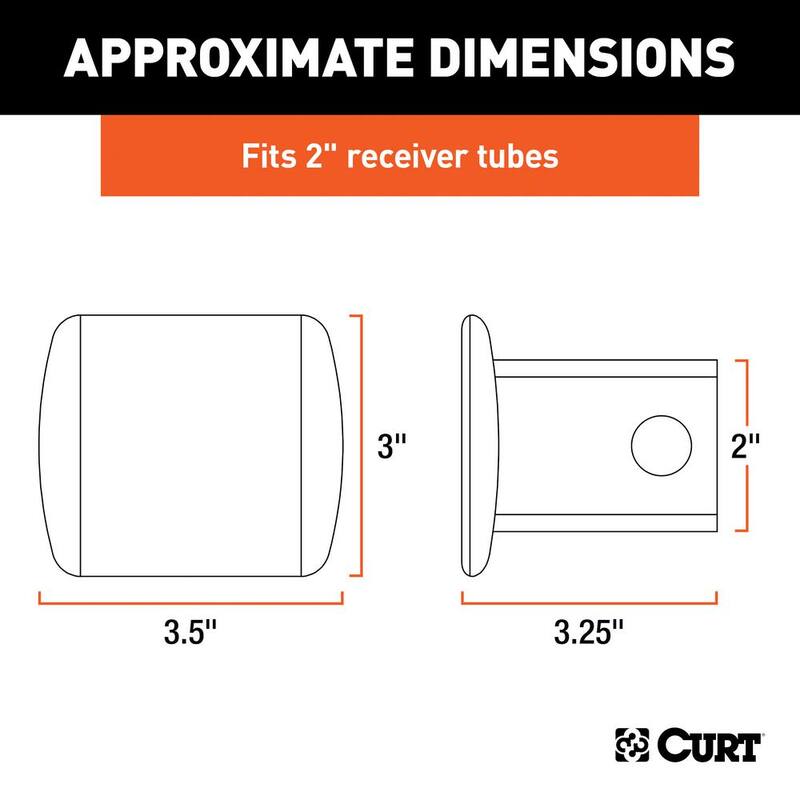 CURT 2" Chrome Plastic Hitch Tube Cover (Packaged) - 22171