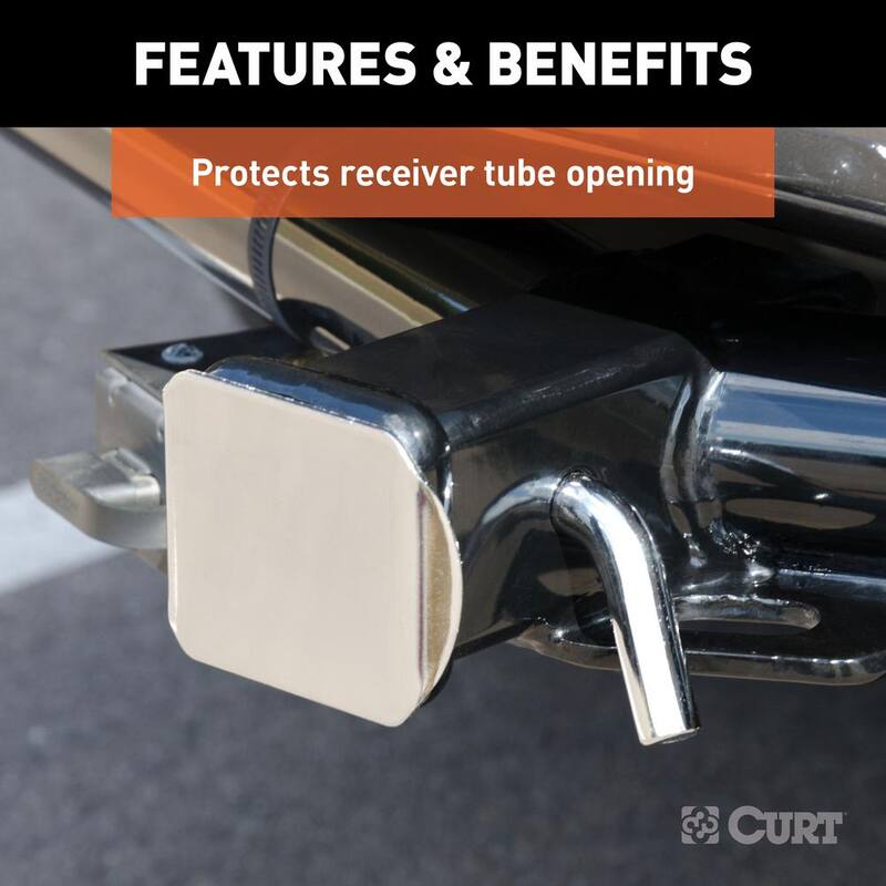 CURT 2" Chrome Plastic Hitch Tube Cover (Packaged) - 22171