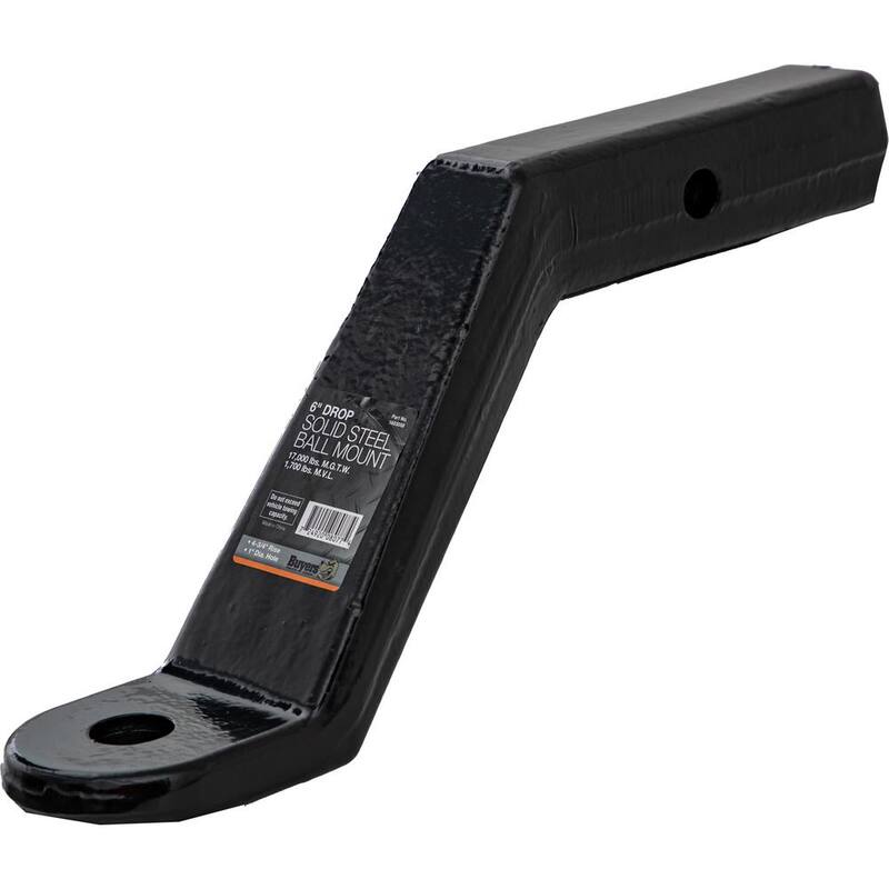 Buyers Products Company 6 in. Drop Heavy-Duty Ball Mount for 1 in. Hitch Ball - 1803058