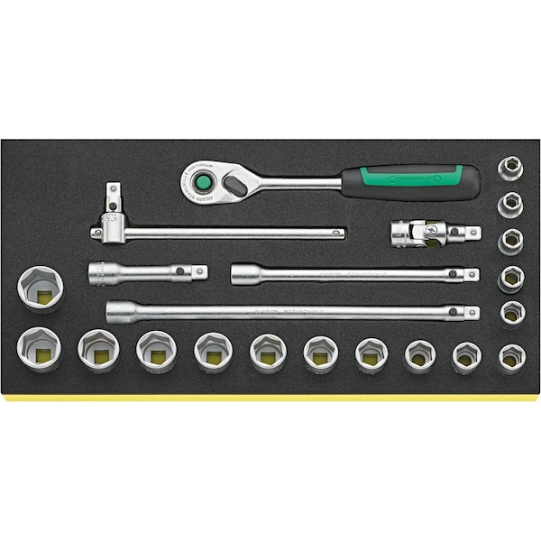 Stahlwille Tools Tool set No.TCS 456/16/6 QR 1/3-tray21-pcs. - 96830367