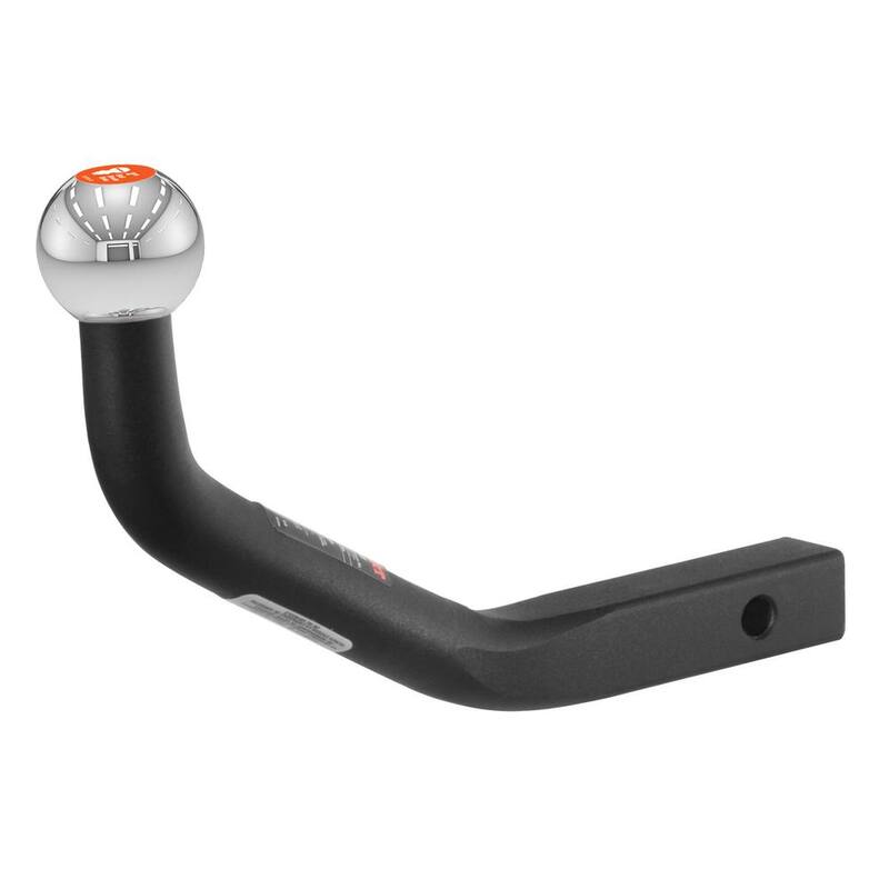 CURT 3,500 lbs. Euro Mount Trailer Hitch Ball Mount with 2 in. Ball (1-1/4 in. Shank, 5-1/8 in. High, 9-3/4 in. Long) - 45562