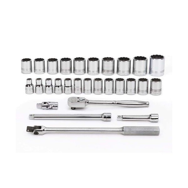 Williams Socket/Tool Set, 29 Pieces, 12-Point, 1/2 Inch Dr - JHWMSS-29F