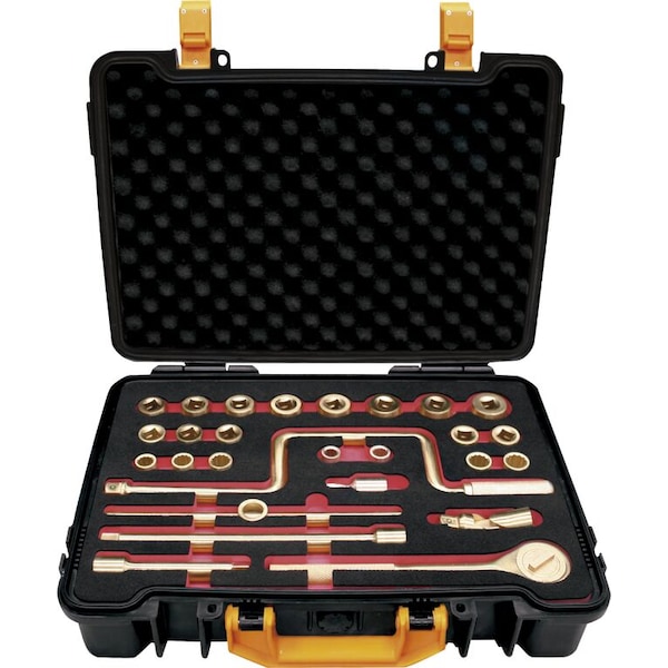Ega Master SET OF 27  SOCKET WRENCHES 1/2" (10 - 32 MM) NON SPARKING Cu-Be. - 74271
