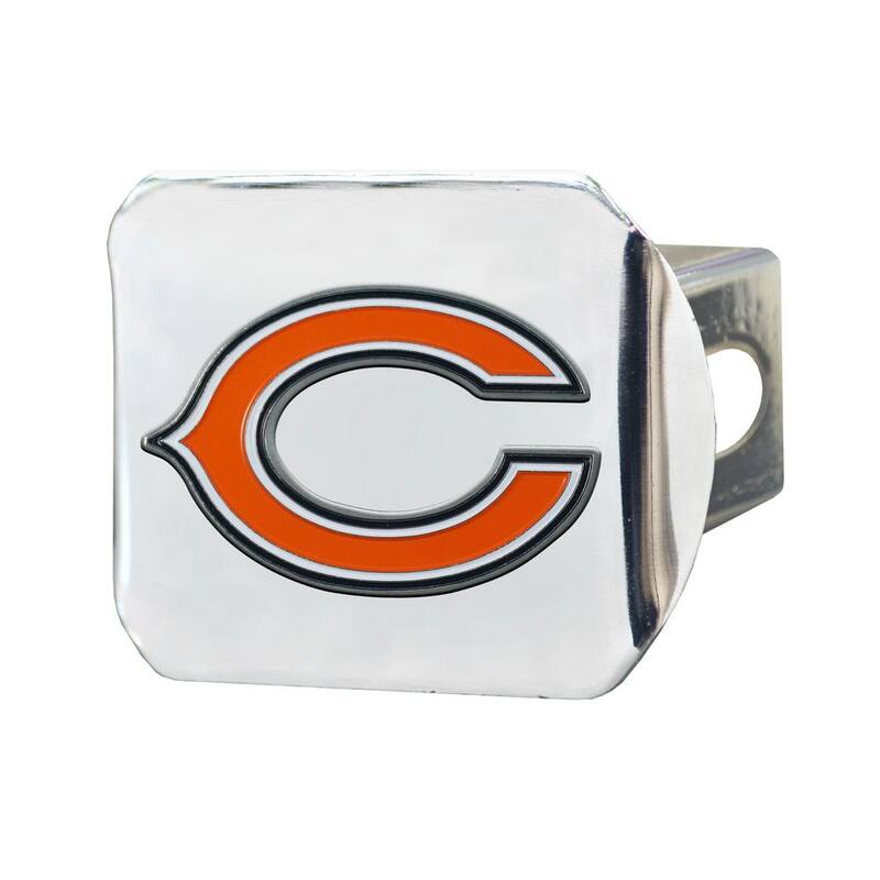 FANMATS NFL - Chicago Bears 3D Color Emblem on Type III Chromed Metal Hitch Cover - 22543