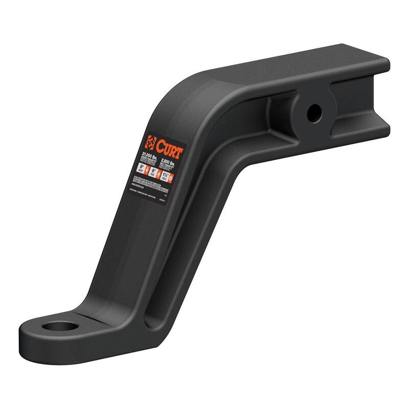 CURT 21,000 lbs. 8 in. Drop Industrial Duty Forged Trailer Hitch Ball Mount Draw Bar (3 in. Shank, 10-1/2 in. Long) - 45432