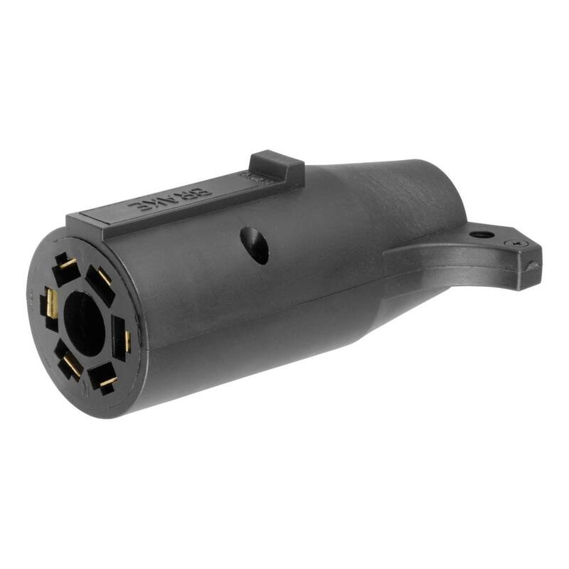 CURT Electrical Adapter (7-Way RV to 6-Round Trailer, Center Pin Brake, Packaged) - 57661