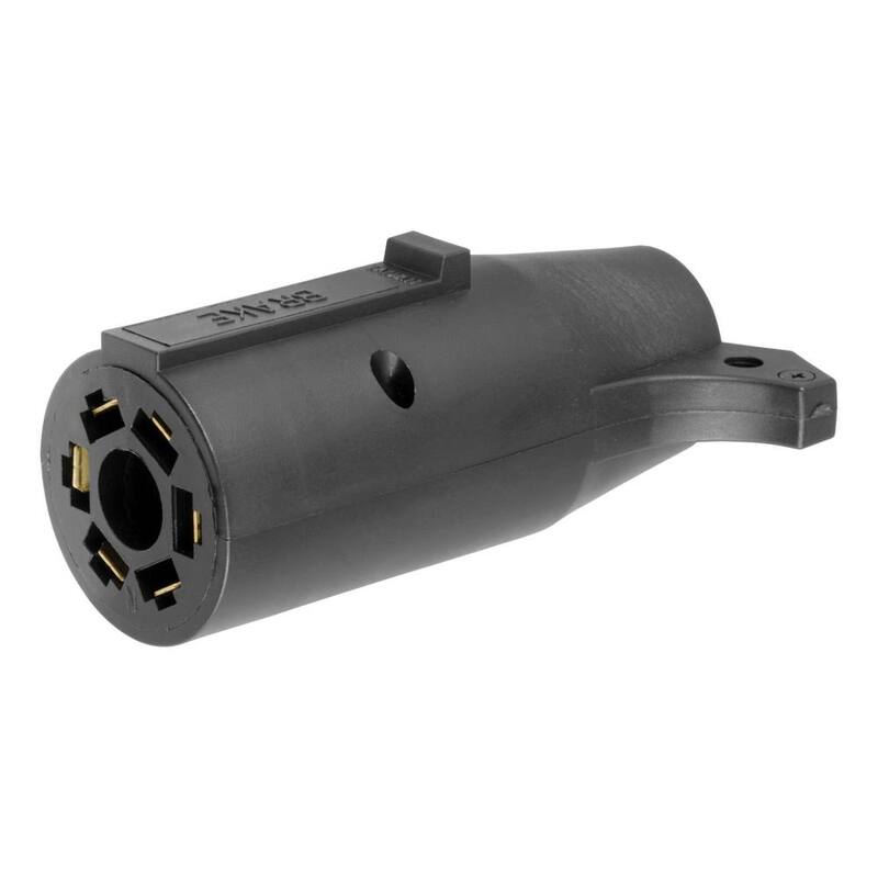 CURT Electrical Adapter (7-Way RV to 6-Round Trailer, Center Pin Brake, Packaged) - 57661