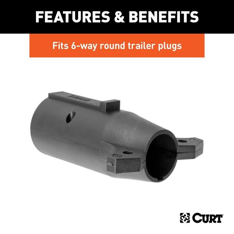 CURT Electrical Adapter (7-Way RV to 6-Round Trailer, Center Pin Brake, Packaged) - 57661