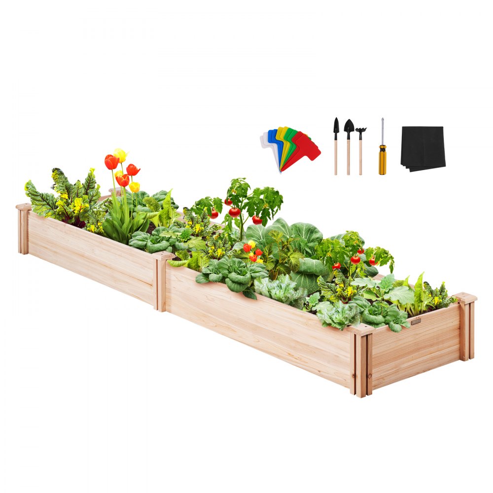 VEVOR Wooden Raised Garden Bed Planter Box 94.5x23.6x9.8" Flower Vegetable Herb - LDS2406025CM126UPV0