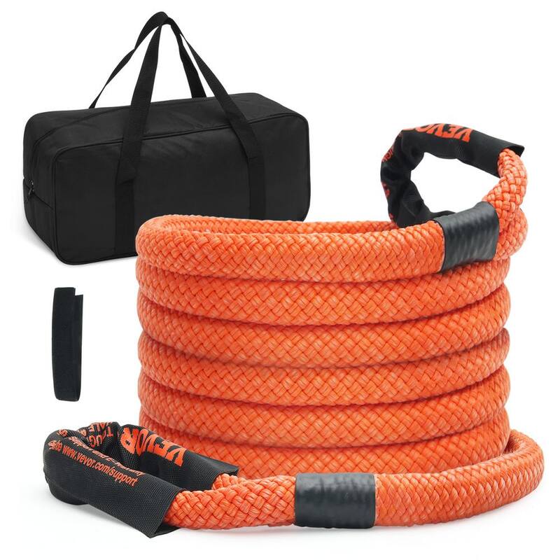 VEVOR 20 in. Recovery Tow Rope 30,580 lbs. Heavy-Duty Off Road Snatch Strap Extreme Duty Energy Snatch Strap for Truck ATV - SZNL20FT0875SI9YTV0
