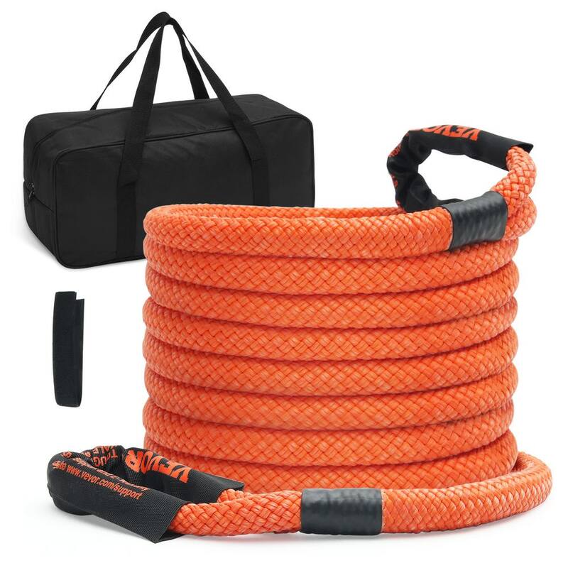 VEVOR 30 in. Recovery Tow Rope 38,000 lbs. Heavy-Duty Off Road Snatch Strap Extreme Duty Energy Snatch Strap for Truck ATV - SZNL1IN30FT0DLHPJV0