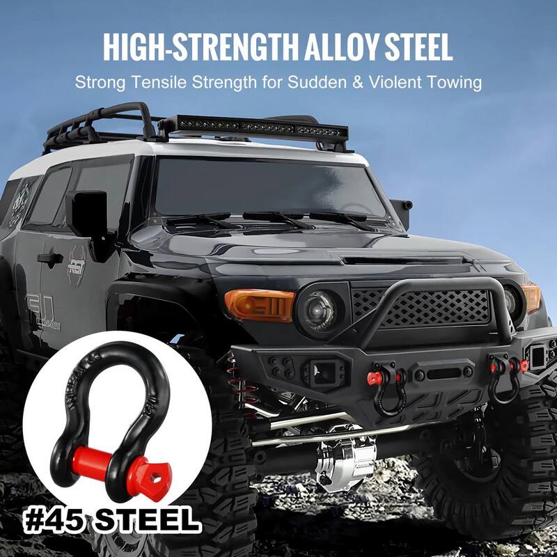 VEVOR 4 Shackle Alloy Steel Cable 8 T Break 1/2 in. D-Ring Strength Heavy Duty Recovery Shackle Tow Ropes Accessories Black - JPXKHSHJG12YSLGW9V0