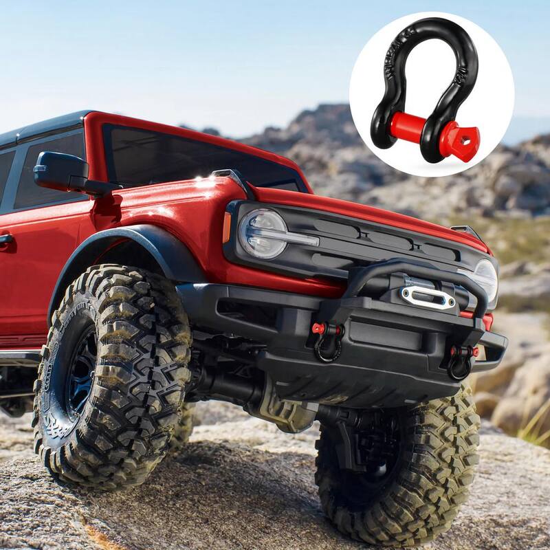 VEVOR 4 Shackle Alloy Steel Cable 8 T Break 1/2 in. D-Ring Strength Heavy Duty Recovery Shackle Tow Ropes Accessories Black - JPXKHSHJG12YSLGW9V0