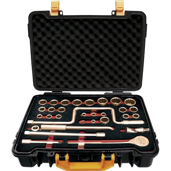 Ega Master SET OF 31 SOCKET WRENCHES 1/2" ( 5/16" - 1.1/4")  NON SPARKING Al-Bron - 35824