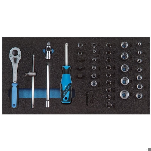 Gedore 1/4" Drive Socket Set, Torx(R), Metric, 35 pcs - 1500 CT1-20