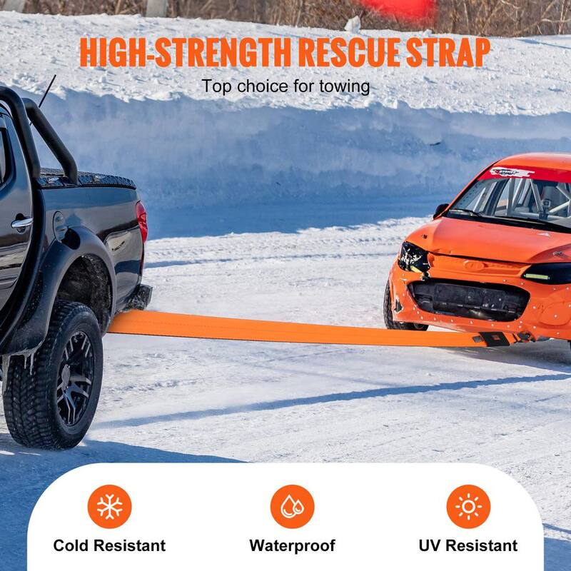 VEVOR 30 in. Recovery Tow Rope 46500 lbs. Heavy-Duty Off Road Snatch Strap Extreme Duty Energy Snatch Strap for Jeep Truck ATV - DZDL4IN30FTC67B2XV0