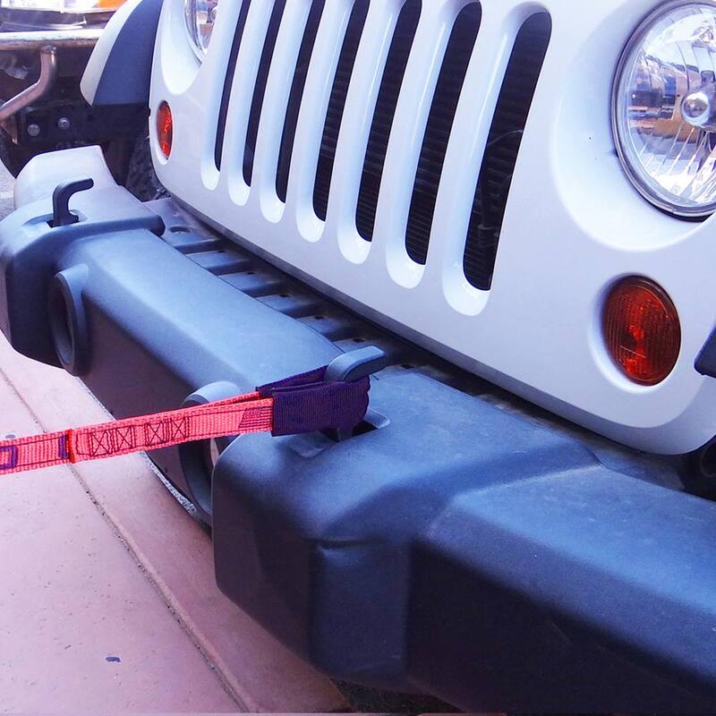 SNAP-LOC 15 ft. Tow Strap with Hook and Loop Storage Fastener - SLTT115K07R