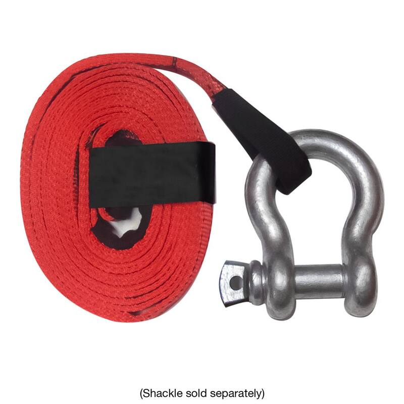 SNAP-LOC 15 ft. Tow Strap with Hook and Loop Storage Fastener - SLTT115K07R