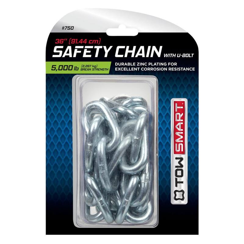 TowSmart 36 in. Towing Safety Chain with U-Bolt and Quick Link 5000 lbs. - 750