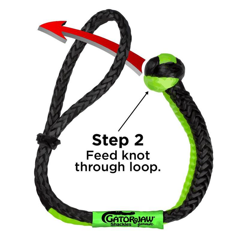 BUBBA ROPE 5/16 in. NexGen Gator-Jaw Syn Shackle Green/Black - 176747