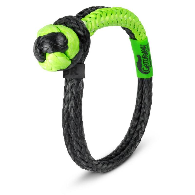 BUBBA ROPE 5/16 in. NexGen Gator-Jaw Syn Shackle Green/Black - 176747