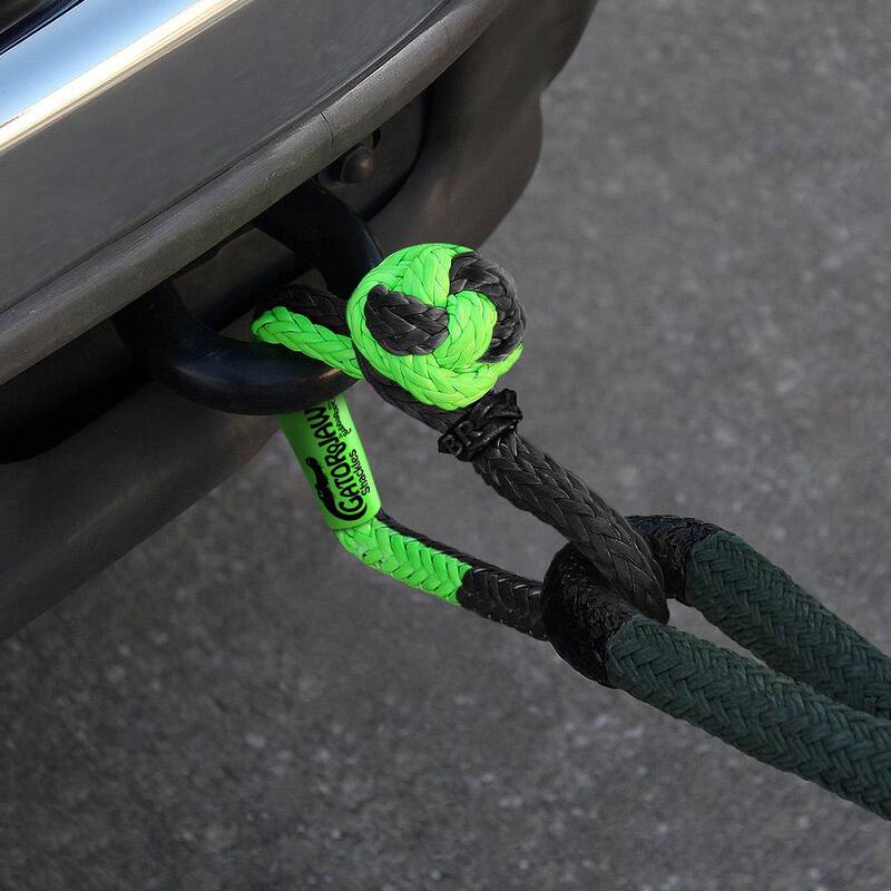 BUBBA ROPE 5/16 in. NexGen Gator-Jaw Syn Shackle Green/Black - 176747