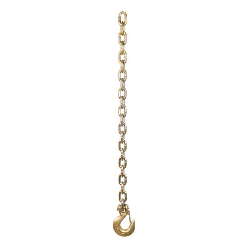 CURT 35" Safety Chain with 1 Clevis Hook (24,000 lbs., Yellow Zinc) - 80316