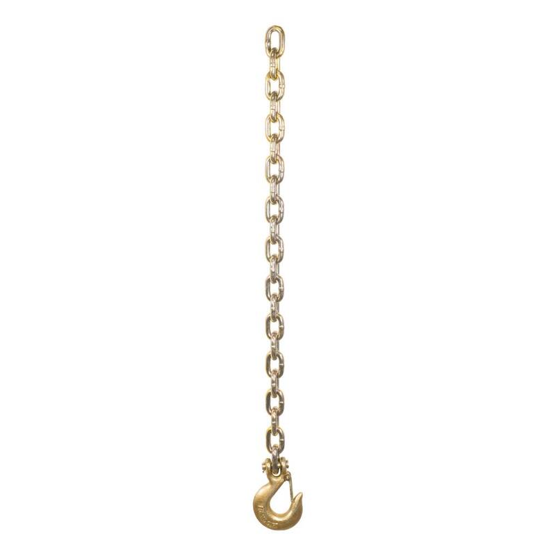 CURT 35" Safety Chain with 1 Clevis Hook (24,000 lbs., Yellow Zinc) - 80316