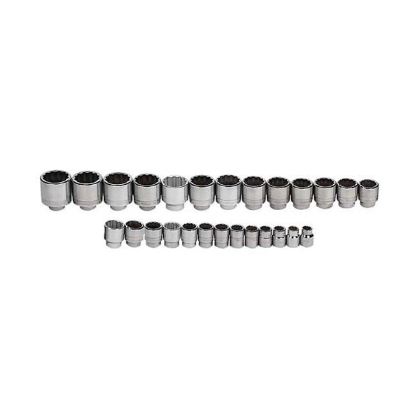 Williams Socket Set, 26 Pieces, 3/4 Inch Dr, 12 Point, 3/4 Inch Size - JHWWSH-26RC