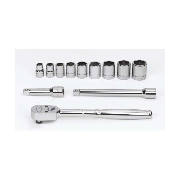 Williams Socket/Tool Set, 13 Pieces, 6-Point, 3/8 Inch Dr - JHWWSB-12HF