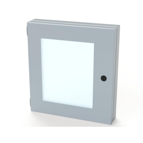 Saginaw Control & Engineering Hinged Window, 13 in. H x 12 in. W x 1-1/2 in. L, Polycarbonate - SCE-HWK1312