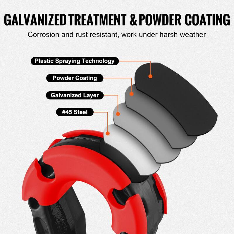 VEVOR 2 Alloy Steel Shackles 30 Ton Break Strength 3/4 in. D-Ring Shackle Heavy Duty Recovery Shackle Towing CableChains Black - JPXKHSHJG34Y0OPHAV0
