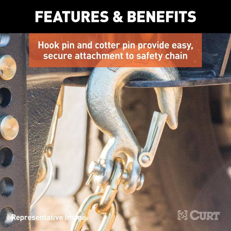 CURT 1/4" Safety Latch Clevis Hook (12,600 lbs.) - 81940