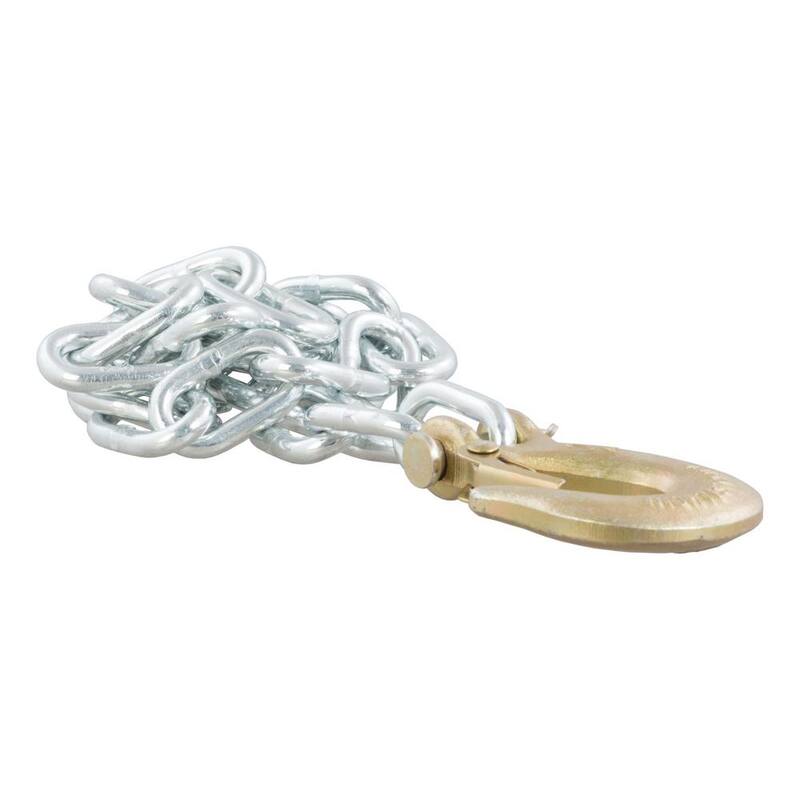CURT 35" Safety Chain with 1 Clevis Hook (7,800 lbs., Clear Zinc) - 80302