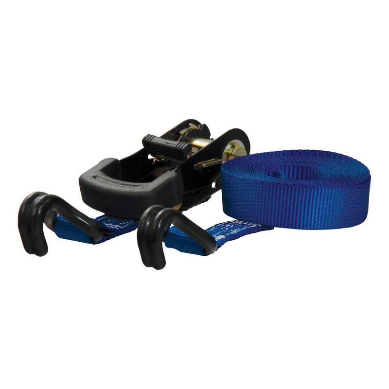 CURT 16' Blue Cargo Strap with J-Hooks (733 lbs.) - 83019