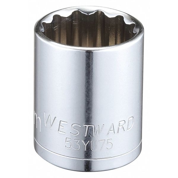 Westward 1/2 in Drive, 24mm Triple Square Metric Socket, 12 Points - 53YU75