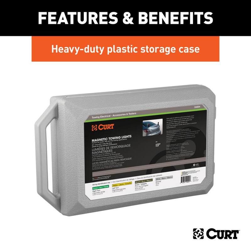 CURT Magnetic Tow Lights with Storage Case - 53204