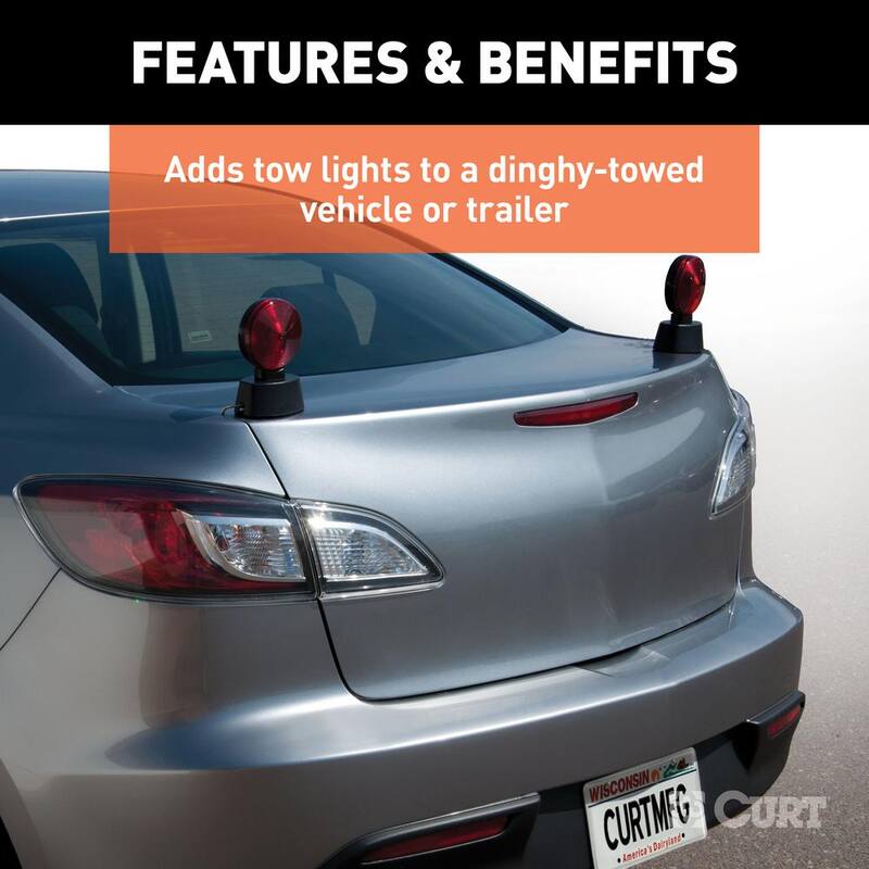CURT Magnetic Tow Lights with Storage Case - 53204