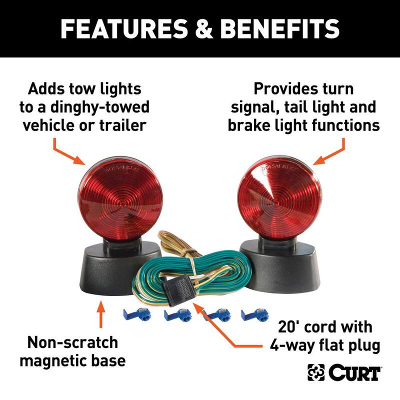 CURT Magnetic Tow Lights with Storage Case - 53204