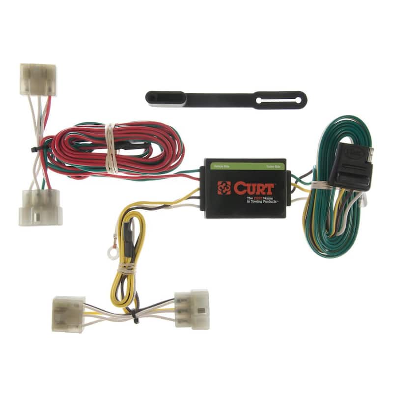 CURT Custom Vehicle-Trailer Wiring Harness, 4-Way Flat Output, Select Kia Sportage, Quick Electrical Wire T-Connector - 55371