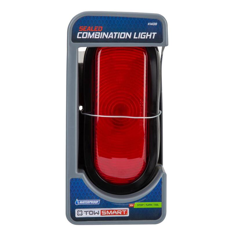 TowSmart 80 in. Over and Under Submersible Sealed Red Stop, Turn and Tail Trailer Light - 1408