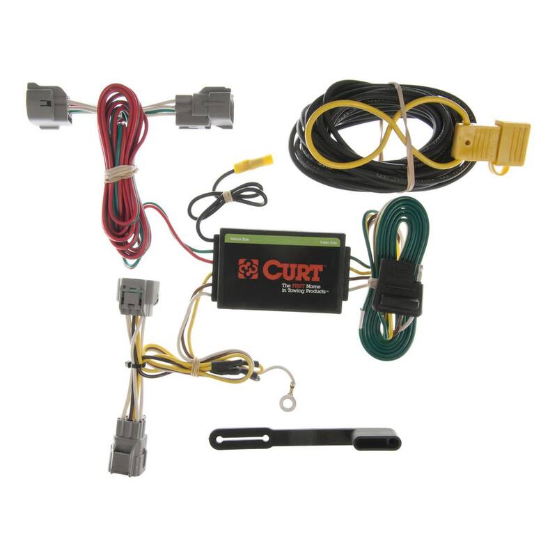 CURT Custom Vehicle-Trailer Wiring Harness, 4-Way Flat Output, Select Jeep Grand Cherokee, Quick Electrical Wire T-Connector - 55349