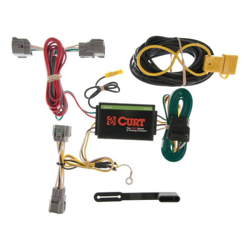 CURT Custom Vehicle-Trailer Wiring Harness, 4-Way Flat Output, Select Jeep Grand Cherokee, Quick Electrical Wire T-Connector - 55349