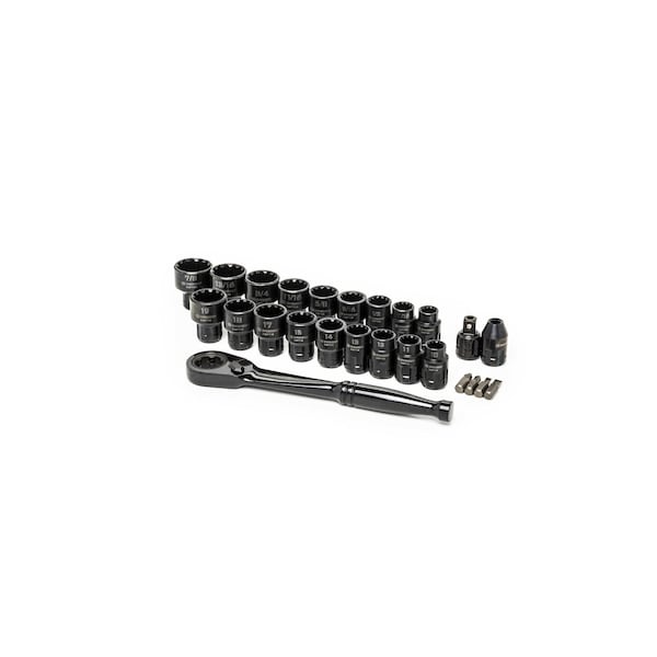 Crescent 25 Piece 3/8" Drive Pass-Thru™ X6™ Standard Spline Mechanics Tool Set - CX6PT25