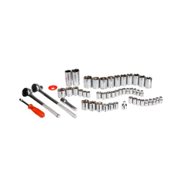 Fleming Supply Fleming Supply 52 Piece 1/4, 3/8 and 1/2 Drive Socket Set SAE and Metric - 769983NYI