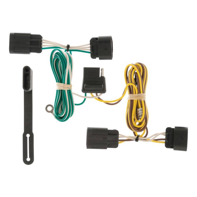 CURT Custom Vehicle-Trailer Wiring Harness, 4-Way Flat Output, Select Chevrolet Equinox, GMC Terrain, Quick T-Connector - 56094