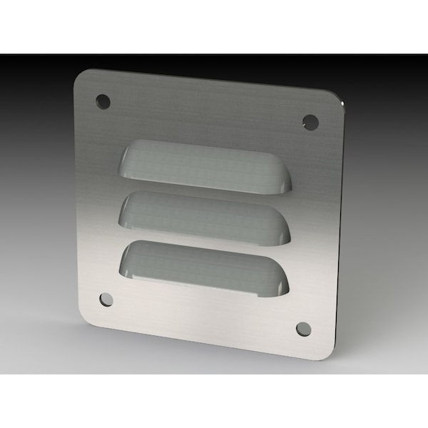 Saginaw Control & Engineering Louver Stand Kit, 3-1/4 in. H x 3-1/4 in. W x 0.43 in. L, 304 Stainless Steel - SCE-AVK23SS