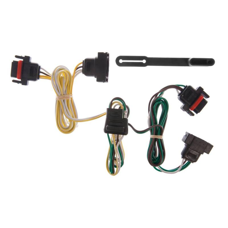 CURT Custom Vehicle-Trailer Wiring Harness, 4-Flat, Select Caravan, Grand Caravan, Dakota, Town and Country, T-Connector - 55323