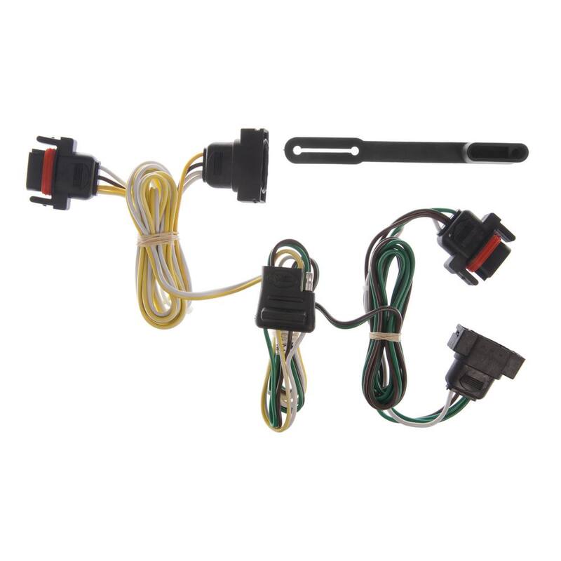 CURT Custom Vehicle-Trailer Wiring Harness, 4-Flat, Select Caravan, Grand Caravan, Dakota, Town and Country, T-Connector - 55323