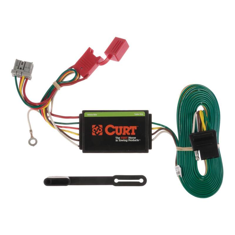 CURT Custom Vehicle-Trailer Wiring Harness, 4-Flat, Select Honda Odyssey, OEM Tow Package Required, Quick T-Connector - 56161